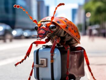 bed bug hitching a ride